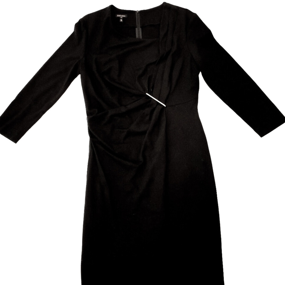Escada Black Formal Dress Size 40 Pre-Owned